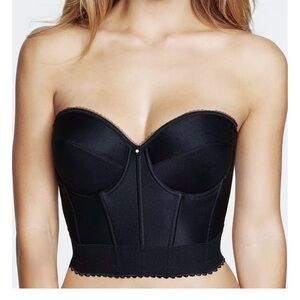 Dominique Black Strapless Bandeau